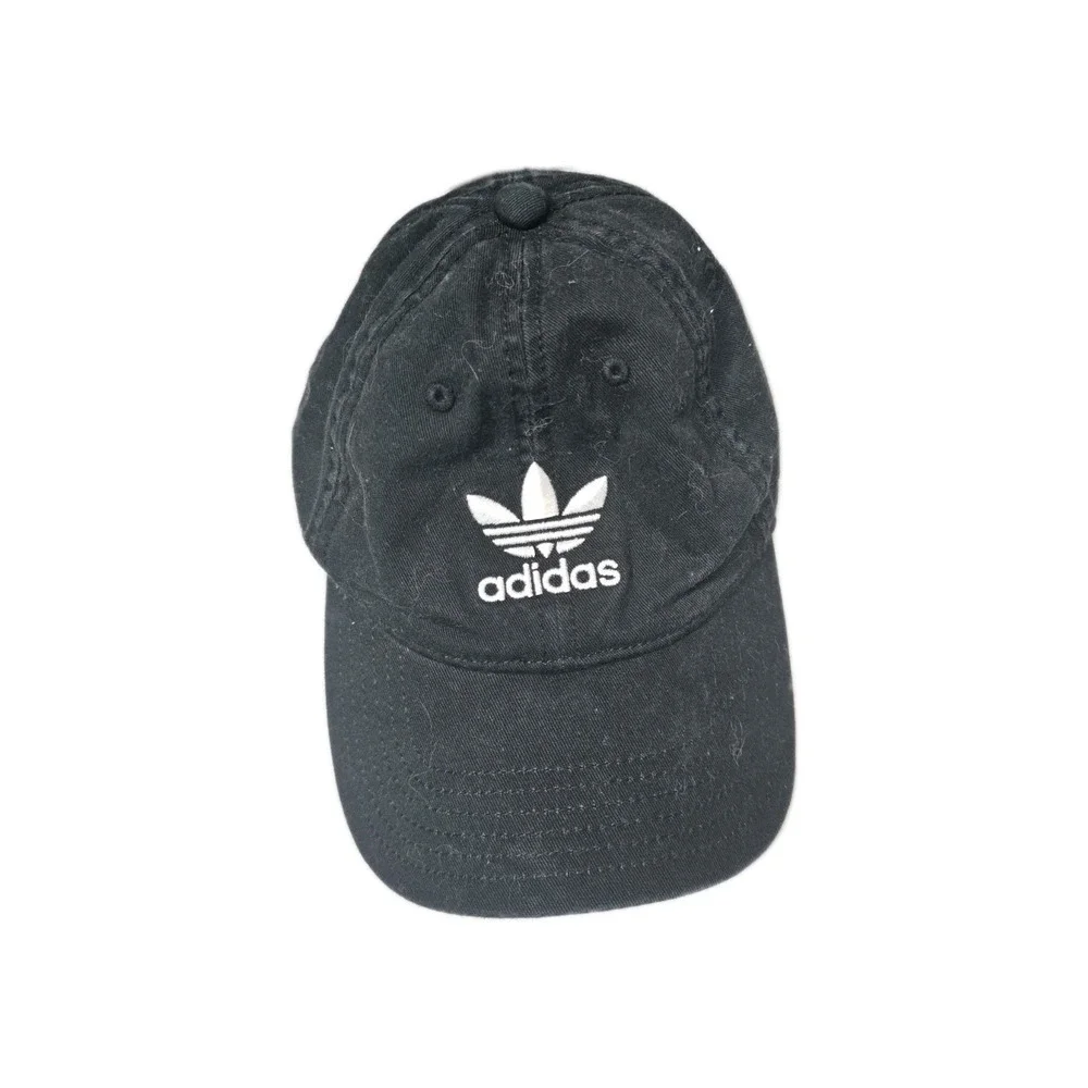 Adidas Adjustsble One Size Hat Black Cap‎ Youth Teens Good Condition